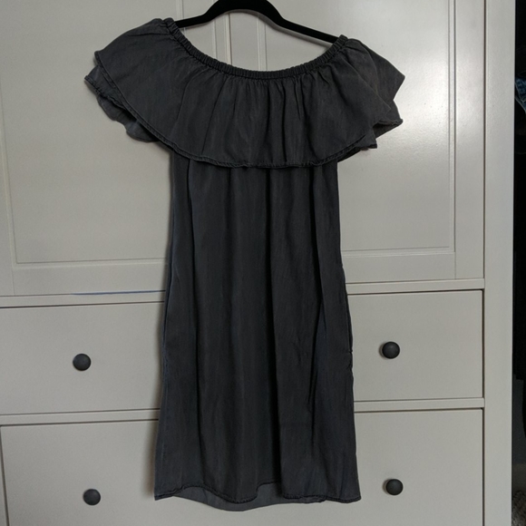 Charming Charlie Dresses & Skirts - Off-the-shoulder pocketed cotton mini dress
